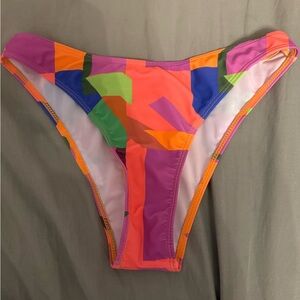 SHEIN Multicolor Abstract Bikini Bottom